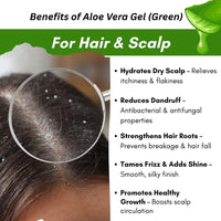 Bhudevam Naturals Khadi Aloe Vera Gel Green for Skin & Hair Care | Cooling Skin Gel for Moisturizing, Sunburn Relief, Acne Control & Healthy Hair Care 200gm - 6