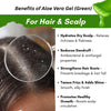 Bhudevam Naturals Khadi Aloe Vera Gel Green for Skin & Hair Care | Cooling Skin Gel for Moisturizing, Sunburn Relief, Acne Control & Healthy Hair Care 200gm - 6