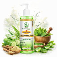 Bhudevam Naturals Khadi Pure Aloe Vera Gel | Lightweight Non-Sticky  green Gel for Skin Hydration, Acne Control, Hair Care & Skin Brightening 200gm - 2