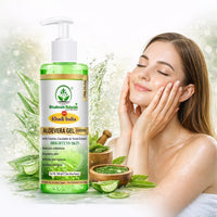 Bhudevam Naturals Khadi Pure Aloe Vera Gel | Lightweight Non-Sticky  green Gel for Skin Hydration, Acne Control, Hair Care & Skin Brightening 200gm - 4