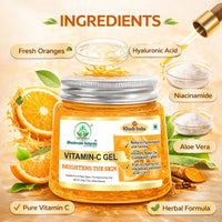 Bhudevam Naturals Khadi Vitamin C Gel for Glowing Skin – Brightens, Hydrates & Reduces Dullness 200gm - 6