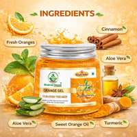 Bhudevam Naturals Khadi Orange Aloe Vera Gel for Face & Hair – Vitamin C Brightening & Hydrating Skin Care | Natural Glow Moisturizer 200gm - 3