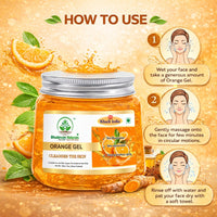 Bhudevam Naturals Khadi Orange Aloe Vera Gel for Face & Hair – Vitamin C Brightening & Hydrating Skin Care | Natural Glow Moisturizer 200gm - 4