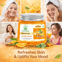 Bhudevam Naturals Khadi Orange Aloe Vera Gel for Face & Hair – Vitamin C Brightening & Hydrating Skin Care | Natural Glow Moisturizer 200gm - 6