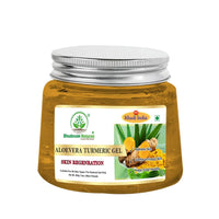 Bhudevam Naturals Khadi Aloe Vera Turmeric Gel for Face & Hair – Skin Brightening, Anti-Acne & Hydrating Moisturizer 200gm - 1