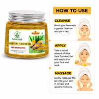 Bhudevam Naturals Khadi Aloe Vera Turmeric Gel for Face & Hair – Skin Brightening, Anti-Acne & Hydrating Moisturizer 200gm - 2