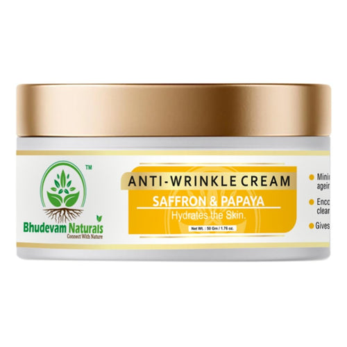 Bhudevam Naturals Khadi Anti Wrinkle Face Cream – Deep Hydration & Wrinkle Repair for Smooth, Firm Skin 50gm - 1
