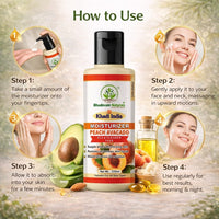 Bhudevam Naturals Khadi Peach Avocado Moisturizer for Women & Men – Soft, Smooth & Healthy Looking Skin 210ml - 4