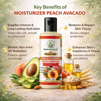 Bhudevam Naturals Khadi Peach Avocado Moisturizer for Women & Men – Soft, Smooth & Healthy Looking Skin 210ml - 6