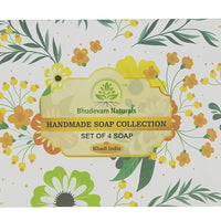 Bhudevam Naturals Khadi Set of 4 Bathing Soap Kit – Natural Handmade Soaps for Deep Cleansing & Soft Skin 400gm - 1