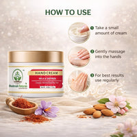 Bhudevam Naturals Khadi Milk & Saffron Hand Cream – Deep Moisturizing & Skin Brightening Hand Care Cream 50gm - 5