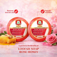 Bhudevam Naturals Khadi Rose Honey Loofah Soap – Natural Exfoliating Bath Soap for Soft & Glowing Skin 250gm - 3