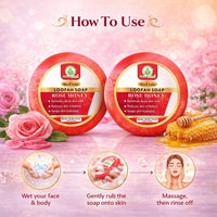 Bhudevam Naturals Khadi Rose Honey Loofah Soap – Natural Exfoliating Bath Soap for Soft & Glowing Skin 250gm - 4