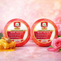 Bhudevam Naturals Khadi Rose Honey Loofah Soap – Natural Exfoliating Bath Soap for Soft & Glowing Skin 250gm - 5