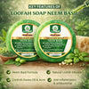 Bhudevam Naturals Khadi Neem & Basil Loofah Soap – Skin Purifying Exfoliating Soap Bar for Daily Use 250gm - 2