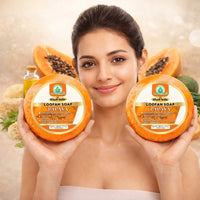 Bhudevam Naturals Khadi Papaya Loofah Soap – Natural Exfoliating Bath Soap for Glowing & Smooth Skin 250gm - 3