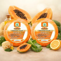 Bhudevam Naturals Khadi Papaya Loofah Soap – Natural Exfoliating Bath Soap for Glowing & Smooth Skin 250gm - 4