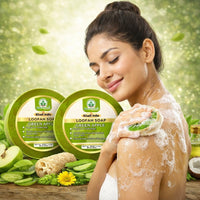 Bhudevam Naturals Khadi Green Apple Loofah Soap – Natural Exfoliating Bath Soap for Fresh & Glowing Skin 250gm - 3