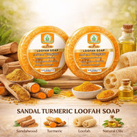 Bhudevam Naturals Khadi Sandal Turmeric Loofah Soap – Natural Exfoliating Bath Soap for Glowing & Clear Skin 250gm - 6