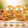 Bhudevam Naturals Khadi Sandal Turmeric Loofah Soap – Natural Exfoliating Bath Soap for Glowing & Clear Skin 250gm - 6