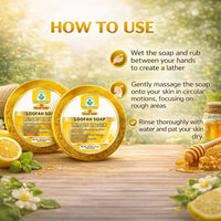 Bhudevam Naturals Khadi Lemon & Honey Loofah Soap – Deep Cleansing Scrub Soap for Smooth & Fresh Skin 250gm - 5