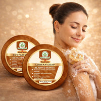 Bhudevam Naturals Khadi Almond Honey Loofah Soap – Natural Exfoliating Bath Soap for Soft & Glowing Skin 250gm - 2