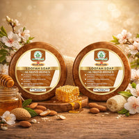 Bhudevam Naturals Khadi Almond Honey Loofah Soap – Natural Exfoliating Bath Soap for Soft & Glowing Skin 250gm - 6