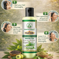 Bhudevam Naturals Khadi Green Tea Aloe Vera Conditioner – Strengthening & Moisturizing Hair Care Formula 420ml - 4
