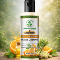Bhudevam Naturals Khadi Orange & Lemongrass Conditioner For Frizz Control & Hydrating Hair Care Formula 420ml - 6