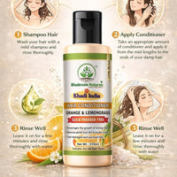 Bhudevam Naturals Khadi Orange & Lemongrass Hair Conditioner – Chemical Free Frizz Control & Shine Boost Formula 210ml - 5