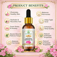 Bhudevam Naturals Geranium Essential Oil For Skin, Hair, Relaxation & Mood Upliftment 15ml - 3