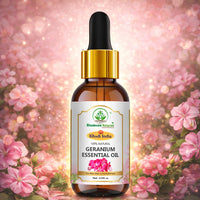 Bhudevam Naturals Geranium Essential Oil For Skin, Hair, Relaxation & Mood Upliftment 15ml - 5