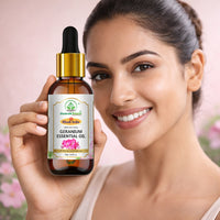 Bhudevam Naturals Geranium Essential Oil For Skin, Hair, Relaxation & Mood Upliftment 15ml - 6