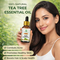 Bhudevam Naturals Khadi Tea Tree Essential Oil for Acne, Pimples, Skin Care, Hair Care, Dandruff Control, Aromatherapy & Diffuser 15ml - 3