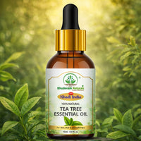 Bhudevam Naturals Khadi Tea Tree Essential Oil for Acne, Pimples, Skin Care, Hair Care, Dandruff Control, Aromatherapy & Diffuser 15ml - 6