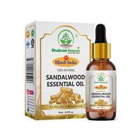 Bhudevam Naturals Khadi Sandalwood Essential Oil for Skin Care, Aromatherapy, Meditation, Diffuser & Massage 15ml - 1