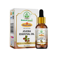 Bhudevam Naturals Khadi Jojoba Essential Oil Natural Carrier Oil for Face, Skin, Hair Growth, Beard Care, Massage & DIY Skincare 15ml - 1