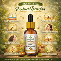 Bhudevam Naturals Khadi Jojoba Essential Oil Natural Carrier Oil for Face, Skin, Hair Growth, Beard Care, Massage & DIY Skincare 15ml - 5