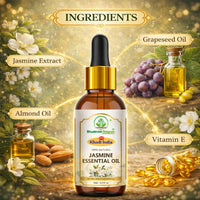 Bhudevam Naturals Khadi Jasmine Essential Oil for Aromatherapy, Skin Care, Hair Care, Stress Relief, Diffuser & Massage 15ml - 3
