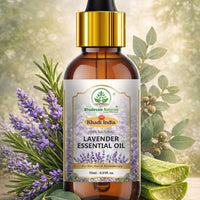 Bhudevam Naturals Khadi Lavender Essential Oil for Aromatherapy, Stress Relief, Skin & Hair Care, Diffuser, Sleep Support & Massage 15ml - 7