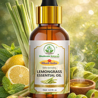 Bhudevam Naturals Khadi Lemongrass Essential Oil for Aromatherapy, Stress Relief & Skin Care | Diffuser & Massage Oil 15ml - 7