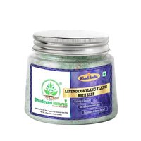Bhudevam Naturals Khadi Lavender & Basil Bath Salts – Relaxing Aromatherapy Soak for Stress Relief, Muscle Relaxation & Skin Care 200gm - 1