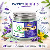 Bhudevam Naturals Khadi Lavender & Basil Bath Salts – Relaxing Aromatherapy Soak for Stress Relief, Muscle Relaxation & Skin Care 200gm - 5
