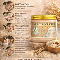Bhudevam Naturals Khadi Rice Water Face Scrub for Women & Men – Gentle Exfoliation for Clear, Smooth & Radiant Skin 150gm - 3