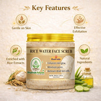 Bhudevam Naturals Khadi Rice Water Face Scrub for Women & Men – Gentle Exfoliation for Clear, Smooth & Radiant Skin 150gm - 5
