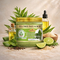 Bhudevam Naturals Khadi Tea Tree Face Scrub – Deep Cleansing Exfoliator for Acne, Pimples & Oil Control for Clear Skin 150gm - 3