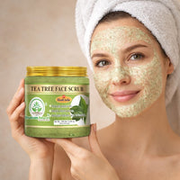 Bhudevam Naturals Khadi Tea Tree Face Scrub – Deep Cleansing Exfoliator for Acne, Pimples & Oil Control for Clear Skin 150gm - 5