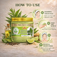 Bhudevam Naturals Khadi Tea Tree Face Scrub – Deep Cleansing Exfoliator for Acne, Pimples & Oil Control for Clear Skin 150gm - 6