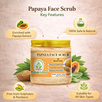 Bhudevam Naturals Khadi Papaya Face Scrub for Tan Removal – Exfoliating Scrub for Dead Skin, Dark Spots & Skin Glow 150gm - 2