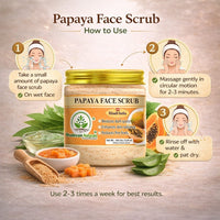 Bhudevam Naturals Khadi Papaya Face Scrub for Tan Removal – Exfoliating Scrub for Dead Skin, Dark Spots & Skin Glow 150gm - 4